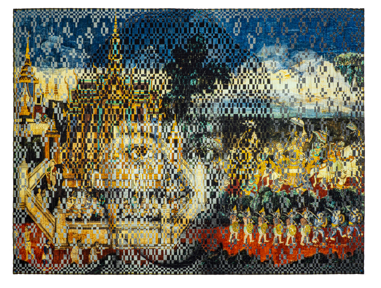 Dinh Q. L&amp;ecirc;
Cambodia Reamker #34, 2022
c-prints and linen tape
65 x 86 5/8 ins.
165 x 220 cm