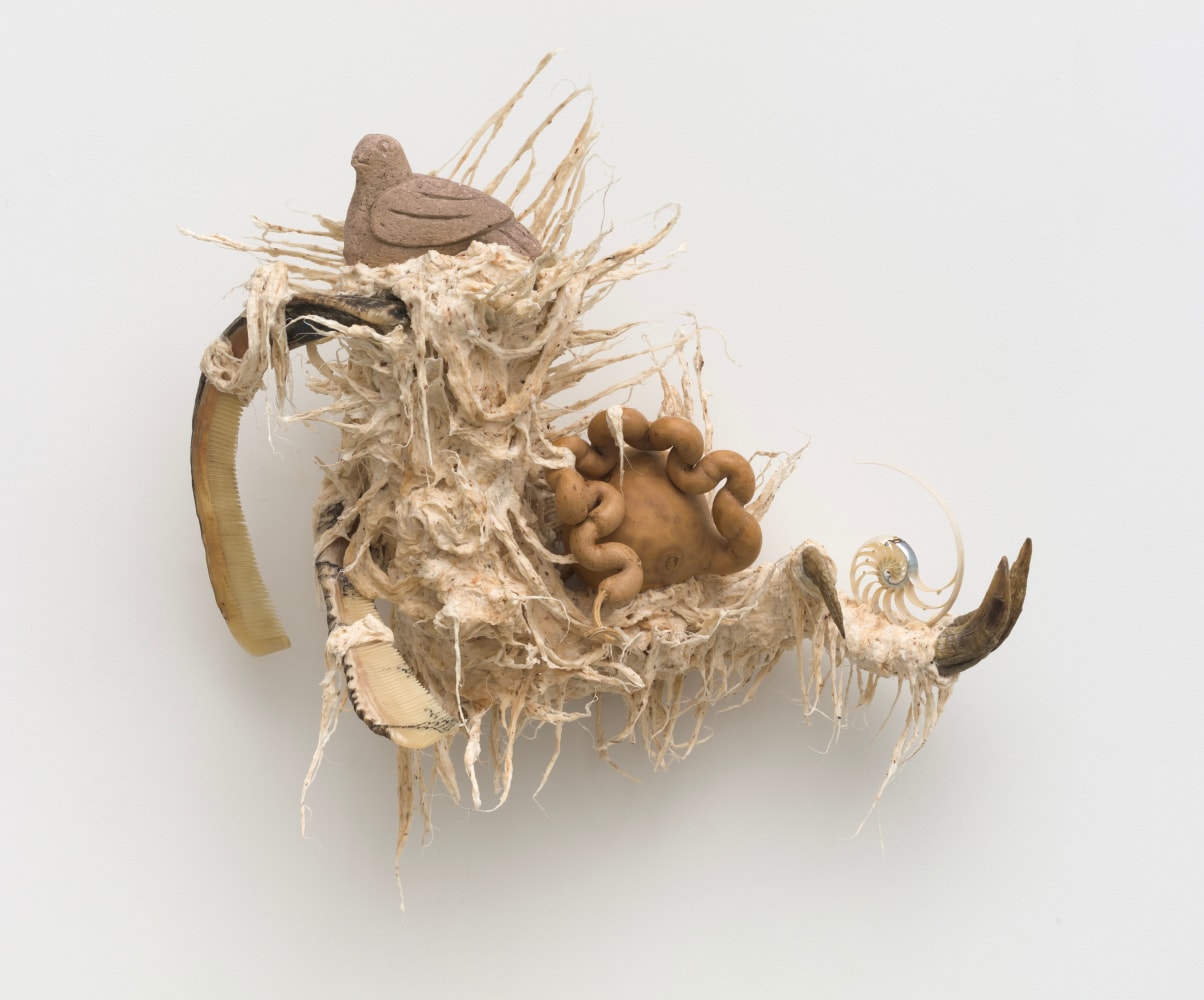 Guadalupe Maravilla
Ancestral Stomach 2, 2021
dried gourd with mixed media
26 x 24 3/4 x 13 ins.
66 x 62.9 x 33 cm