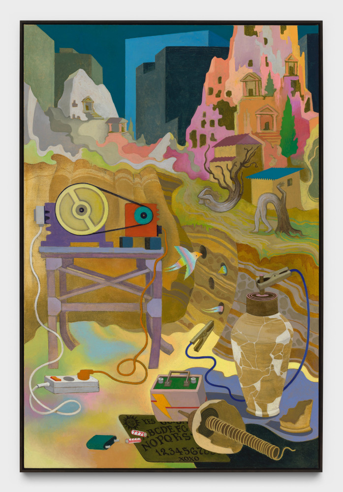 Hortensia Mi Kafchin
Baghdad Batteries, 2022
oil on canvas
70 3/4 x 47 1/8 ins.
179.6 x 119.5 cm