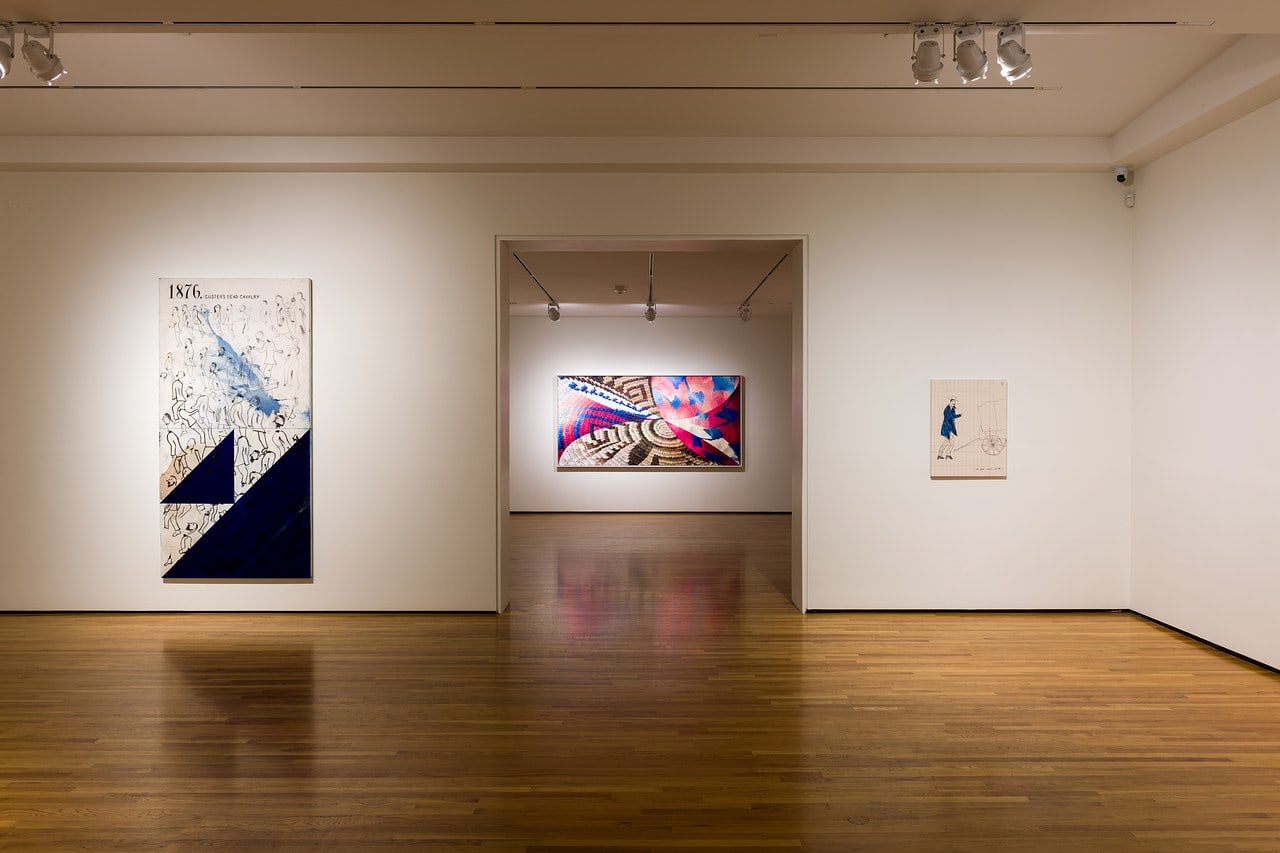 Installation view, Ishi Glinsky: Upon a Jagged Maze, Art, Design &amp;amp; Architecture Museum at UC Santa Barbara, 2022-2023. Image courtesy of Art, Design &amp;amp; Architecture Museum at UC Santa Barbara.