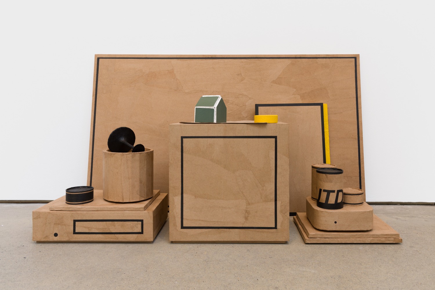 Paul Kopkau
Media Studies, 2025
Aqua-Resin, UVLS varnish, acrylic, papier-mache, silkscreen ink
25 1/2 x 44 1/2 x 17 1/2 ins.
64.8 x 113 x 44.5 cm