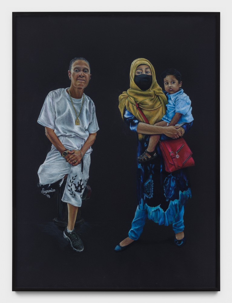 Shellyne Rodriguez
India and Bangladesh on Pugsley Avenue, 2021
color pencil on paper
54 x 40 1/2 ins.
137.2 x 102.9 cm