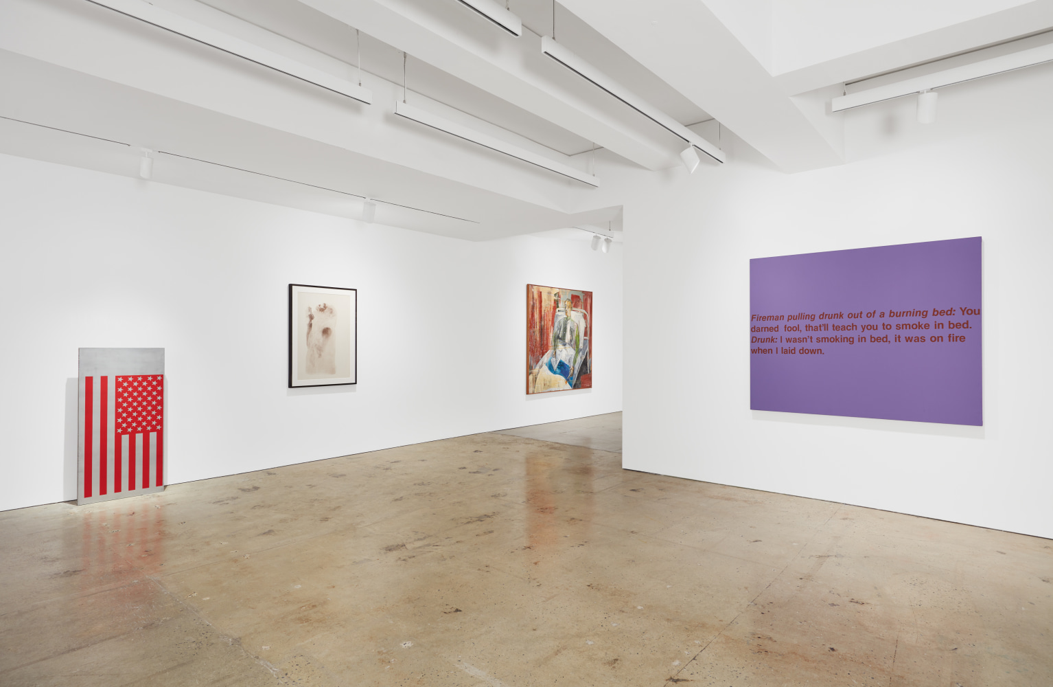 Installation view, Nahmad Contemporary. &amp;copy; Cady Noland &amp;copy; David Hammons &amp;copy; Albert Oehlen / VG Bild-Kunst, Bonn 2023, Courtesy of the artist and Galerie Max Hetzler, Berlin | Paris | London &amp;copy; Richard Prince Studio. Photography by Tom Powel Imaging.&amp;nbsp;