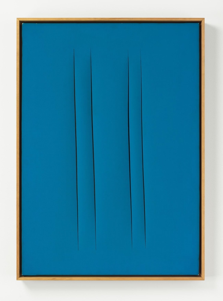 LUCIO FONTANA
Concetto Spaziale, Attese,&amp;nbsp;1967
Waterpaint on canvas
36 1&amp;frasl;4 x 25 1&amp;frasl;2inches / 92 x 65cm
