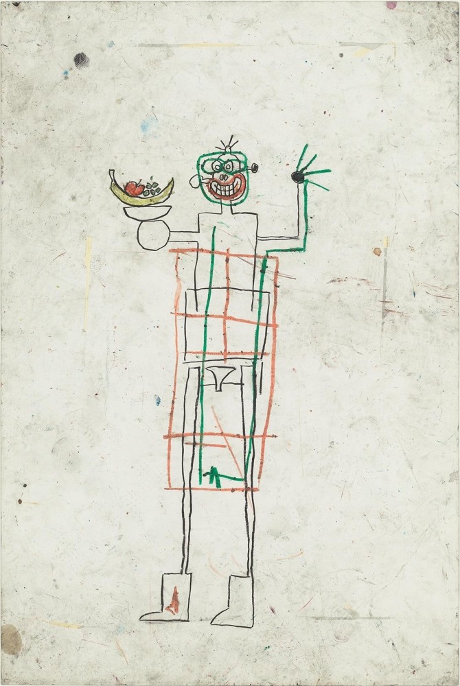 JEAN-MICHEL BASQUIAT
Untitled,&amp;nbsp;1982
Oilstick on paper
60 x 40 inches / 152.4 x 101.6 cm