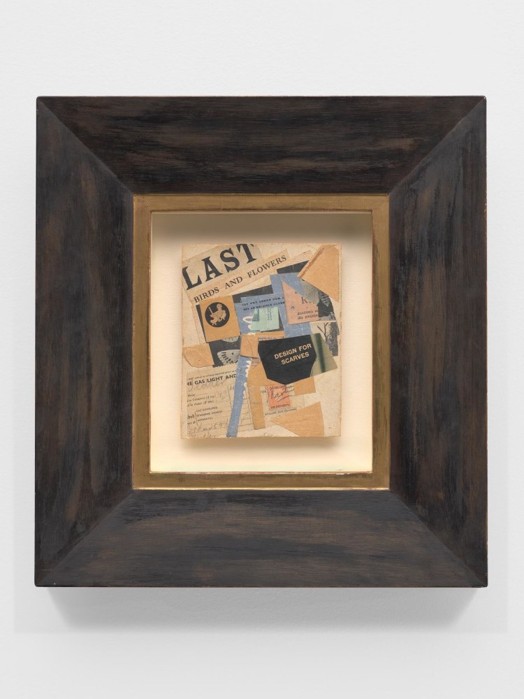 C 50 letzte V&amp;ouml;gel und Blumen (C 50 Last Birds and Flowers), 1946
Collage on paper mounted on card
6.5 x 5.5 inches (16.51 x 13.97 cm)