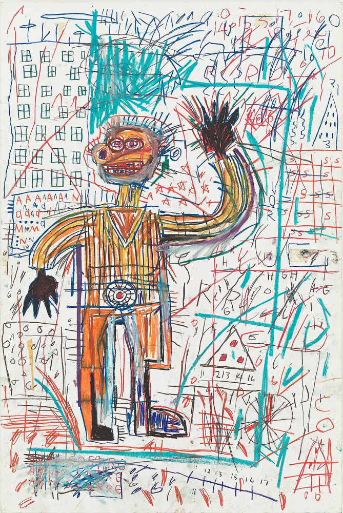 JEAN-MICHEL BASQUIAT
Untitled,&amp;nbsp;1982
Oilstick on paper
60 x 40 inches / 152.4 x 101.6 cm