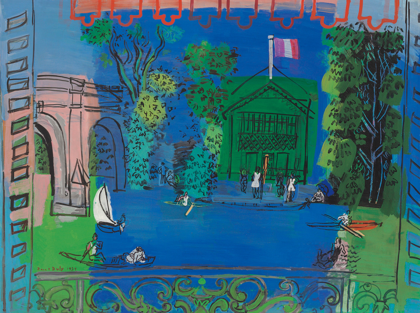 Raoul Dufy, Nogent-sur-Marne, 1934, Oil on canvas, 38 x 51 1/4 inches &amp;copy;️ Estate of Raoul Dufy/Artists Rights Society (ARS), NewYork/ADAGP, Paris