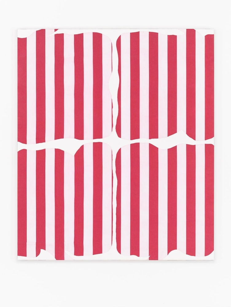 Photo-souvenir:&amp;nbsp;Variable Forms Painting, [January-May] 1966,&amp;nbsp;Paint on red and white striped cotton canvas,&amp;nbsp;88 1/4 x 74 3/4 in/&amp;nbsp;224 x 190 cm.&amp;nbsp;
Courtesy of the artist and Bortolami, New York