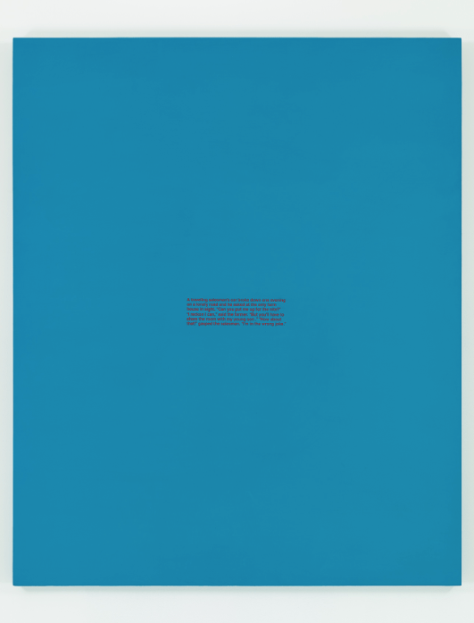 RICHARD PRINCE
The Wrong Joke,&amp;nbsp;1987
Acrylic and silkscreen on canvas
66 x 54 inches  / 167.6 x 137.2 cm