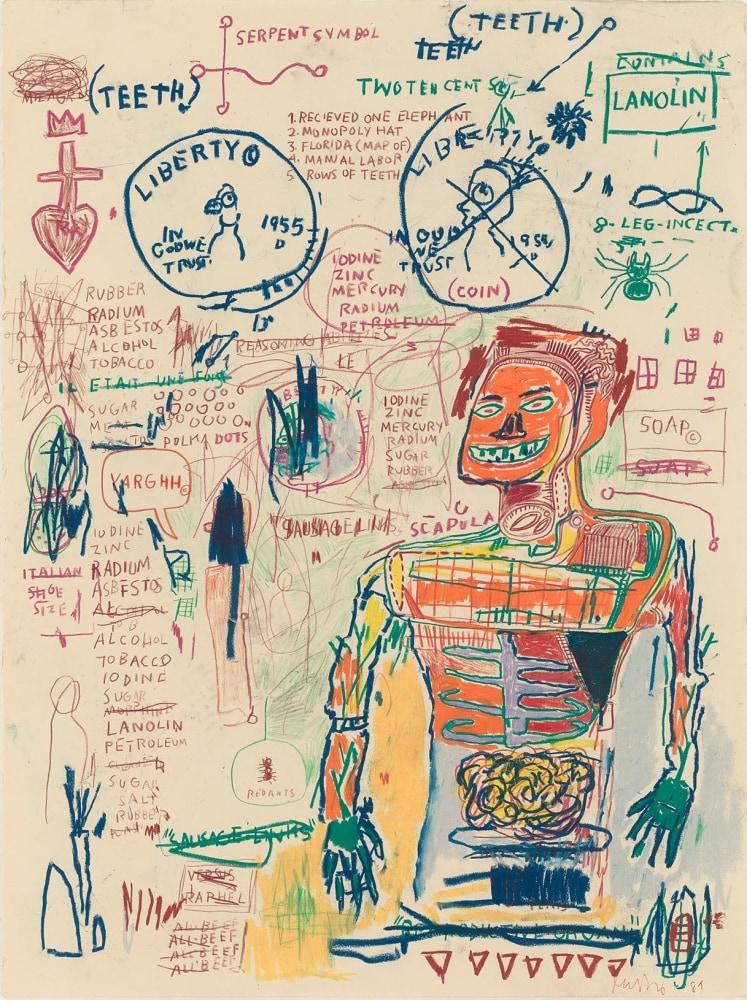 JEAN-MICHEL BASQUIAT
Untitled,&amp;nbsp;1987
Oilstick on paper
30 x 22 inches / 76.2 x 55.9 cm