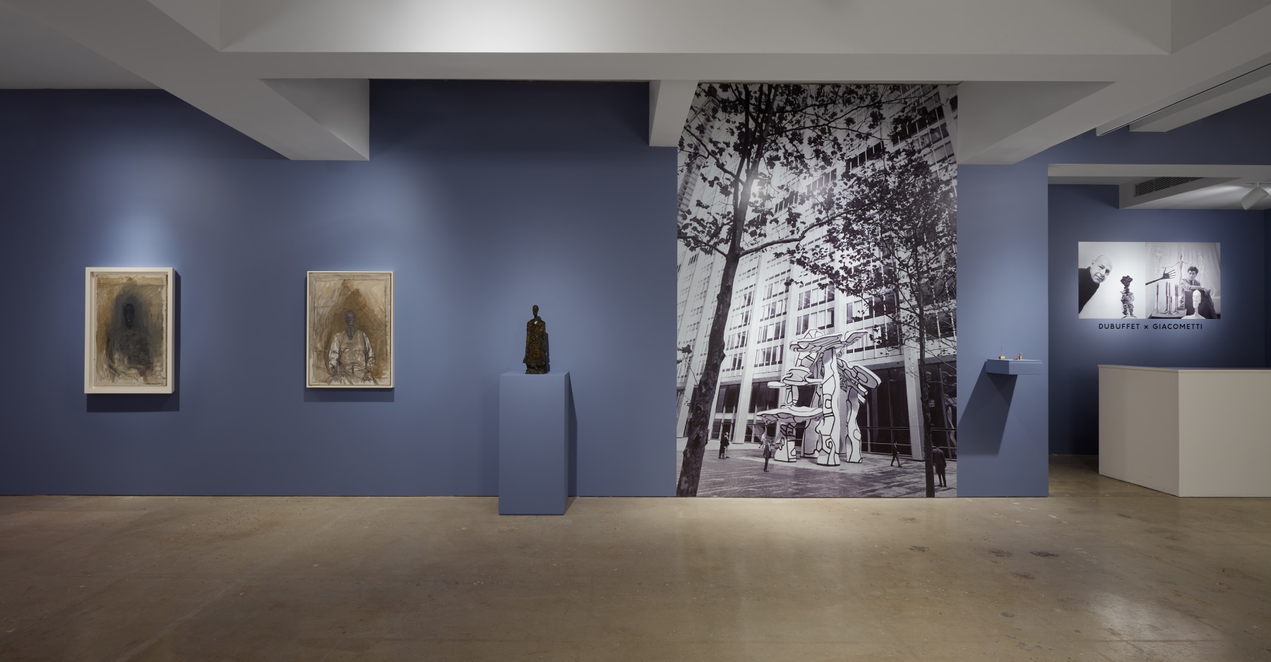 Installation view, &amp;ldquo;Dubuffet x Giacometti,&amp;rdquo; Nahmad Contemporary, New York, 2024. &amp;copy;️ Succession Alberto Giacometti / Artists Rights Society (ARS), NY 2024; &amp;copy;️ 2024 Artists Rights Society (ARS), New York / ADAGP, Paris. Photo by Tom Powel Imaging.