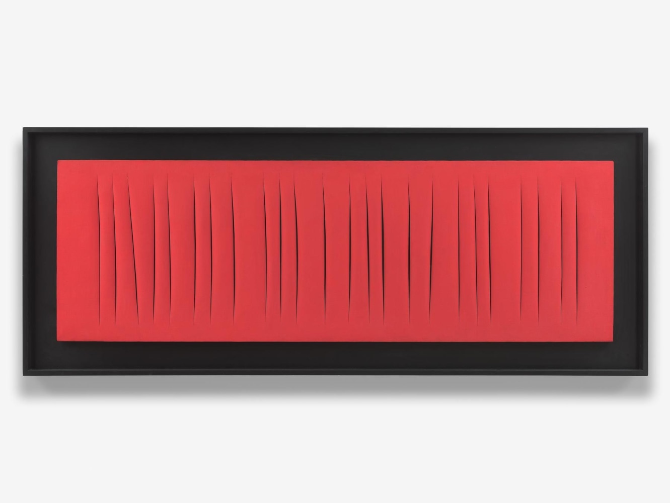 Lucio Fontana,&amp;nbsp;Concetto Spaziale Attese,&amp;nbsp;1965, Waterpaint on canvas, 25.75 x 78.75 in. (65.5 x 200 cm.)&amp;nbsp;&amp;copy; 2017 Artists Rights Society (ARS), New York / SIAE, Rome