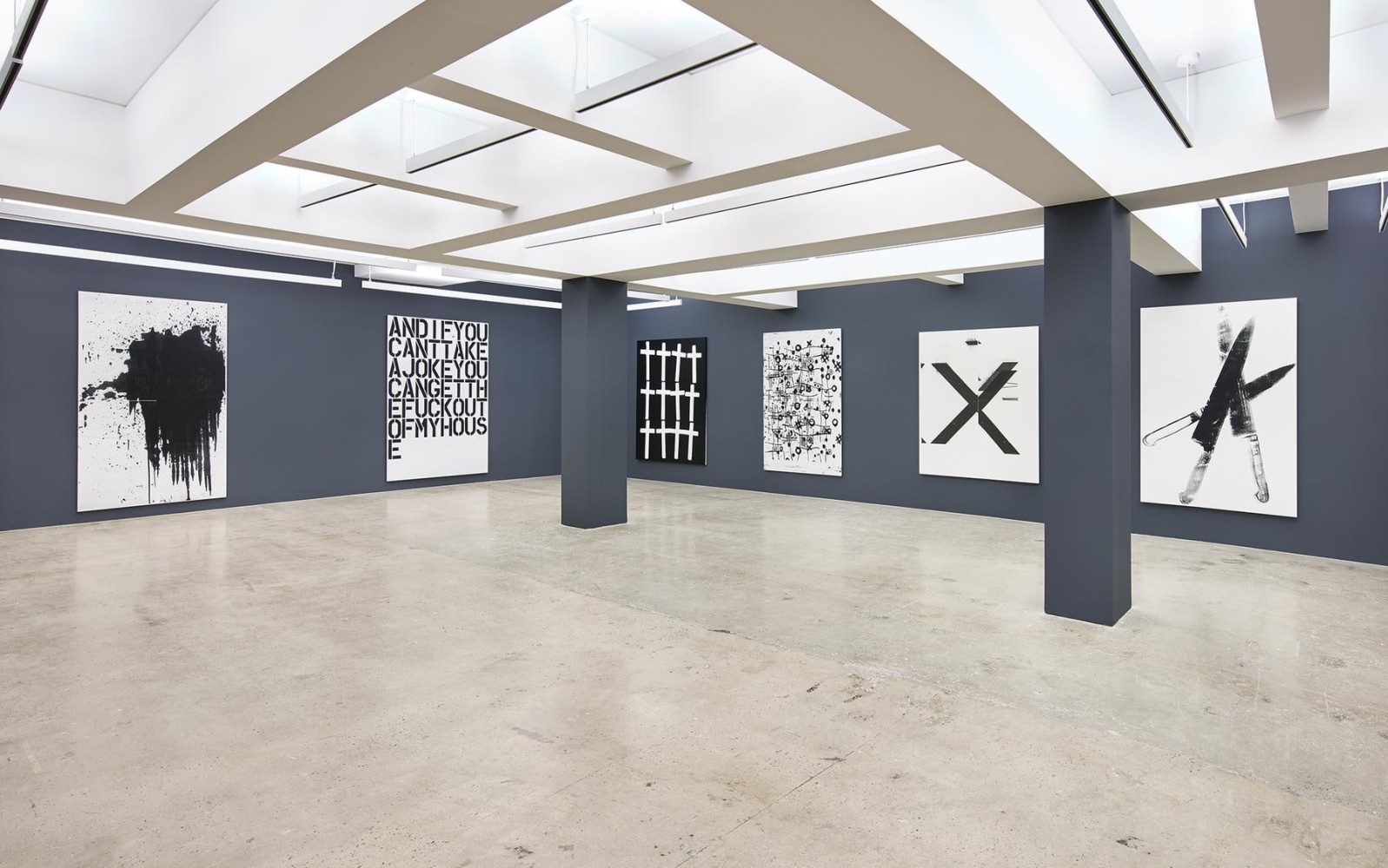 WARHOL, WOOL, GUYTON&amp;nbsp;at Nahmad Contemporary. Photographs by Tom Powel Imaging. Andy Warhol Artworks &amp;copy; 2016 The Andy Warhol Foundation for the Visual Arts, Inc. / Artists Rights Society (ARS), New York. &amp;copy; Christopher Wool; Courtesy of the artist and Luhring Augustine, New York. &amp;copy; Wade Guyton; Courtesy of the artist and Petzel Gallery, New York.