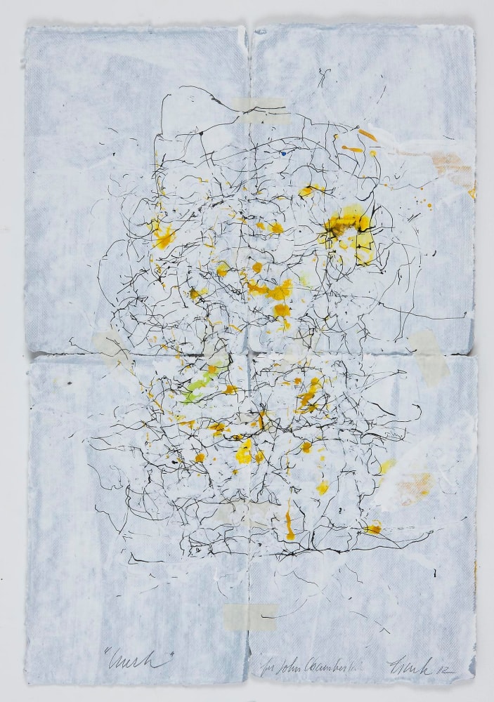 JAN FRANK
Crush,&amp;nbsp;2011
Dutch Linen Paper / sized / pen &amp;amp; ink, masking tape
24.3 x 16.5 inches / 61.7 x 41.9 cm