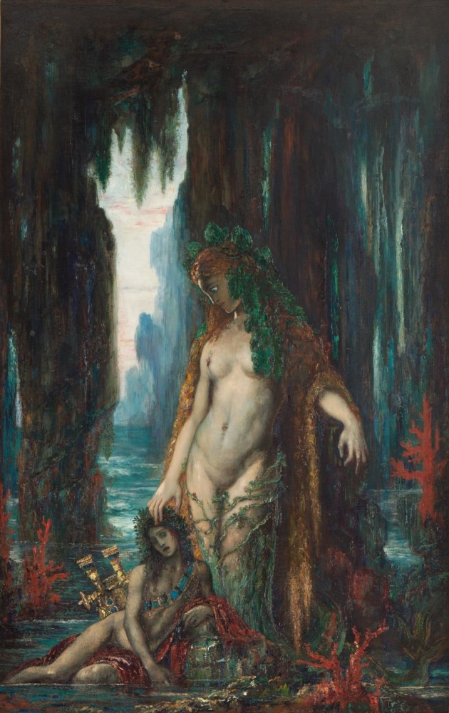 Gustave Moreau
Le Po&amp;egrave;te et La Sir&amp;egrave;ne,&amp;nbsp;1893
Oil on canvas
38.25 x 24.5 inches / 97 x 62 cm