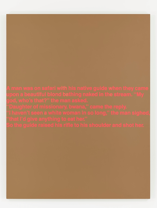 RICHARD PRINCE
White Woman,&amp;nbsp;1990
Acrylic and silkscreen on canvas
95 x 75 inches  / 241.3 x 190.5 cm