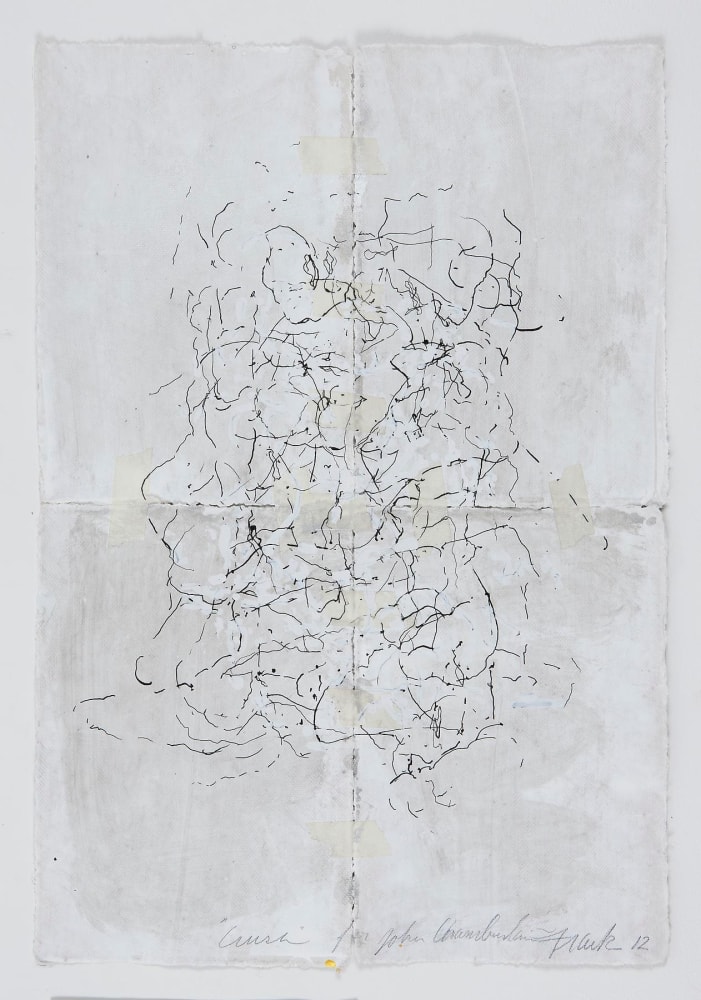 JAN FRANK
Crush,&amp;nbsp;2011
Dutch Linen Paper / sized / pen &amp;amp; ink, masking tape
24 x 16.5 inches / 61 x 41.9 cm