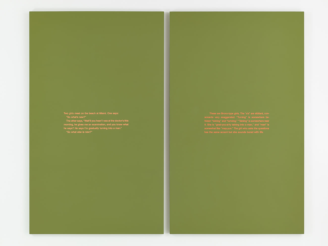 RICHARD PRINCE
So What Else is New?,&amp;nbsp;1989
Acrylic and silkscreen on canvas
Each panel; 96 x 58 inches / 243.8 x 147.32 cm