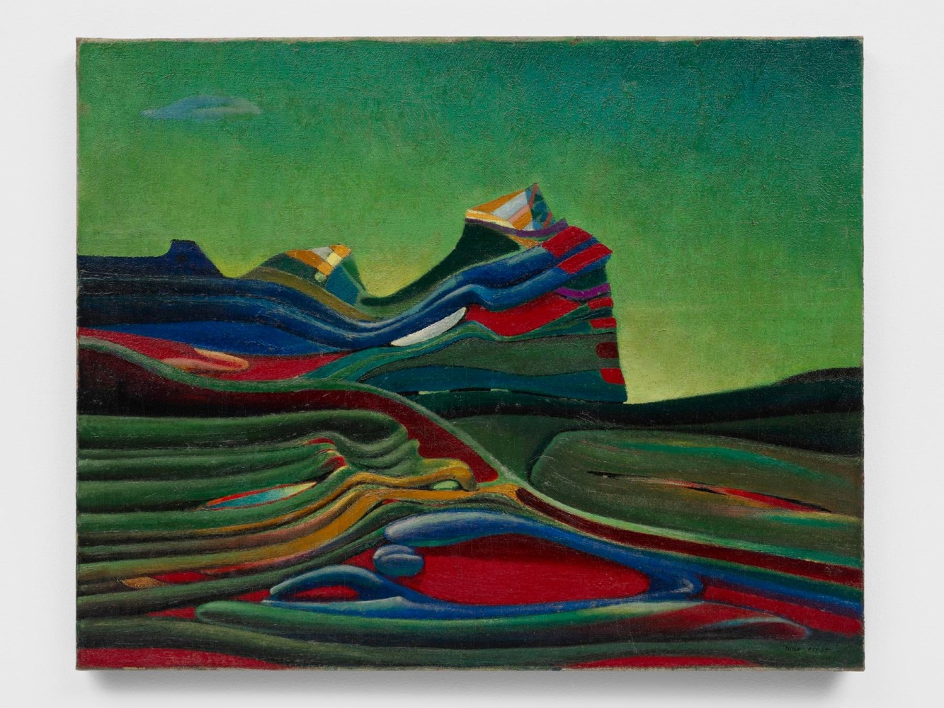 MAX ERNST
Scottish Land,&amp;nbsp;1935
Oil on canvas
25.6 x 31.9 inches (65 x 81 cm)&amp;nbsp;
&amp;copy; 2020 Artist Rights Society (ARS), New York