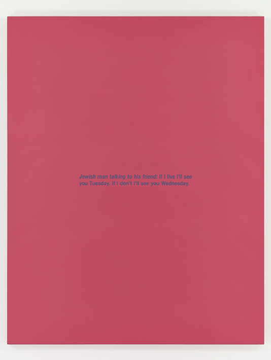 RICHARD PRINCE
If I Die,&amp;nbsp;1990
Acrylic and silkscreen on canvas
96 x 75 inches / 243.8 x 190.5 cm