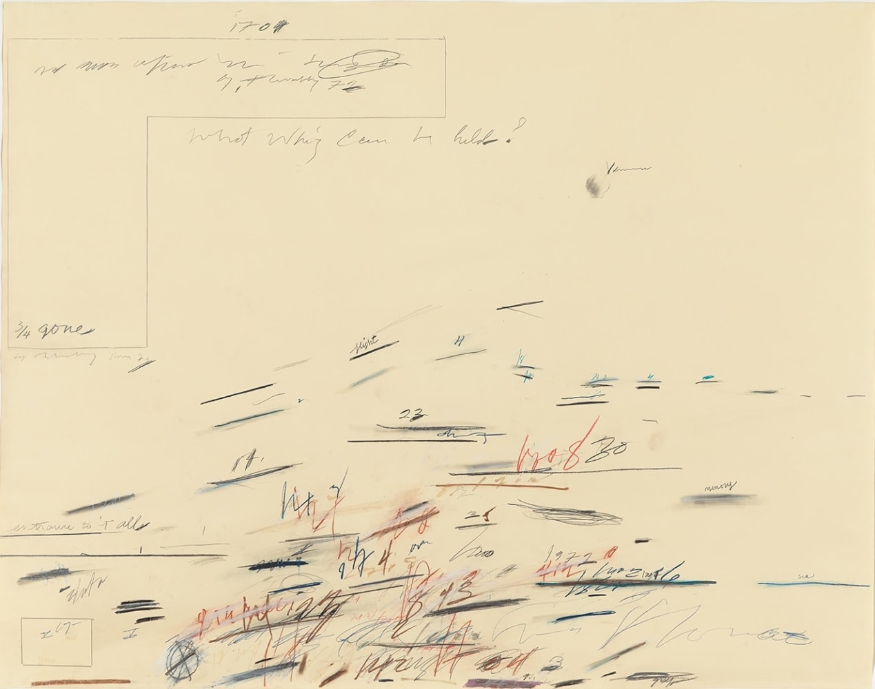CY TWOMBLY
Untitled,&amp;nbsp;1972
Graphite and crayon on paper
61 x 78 inches / 154.9 x 198.1 cm