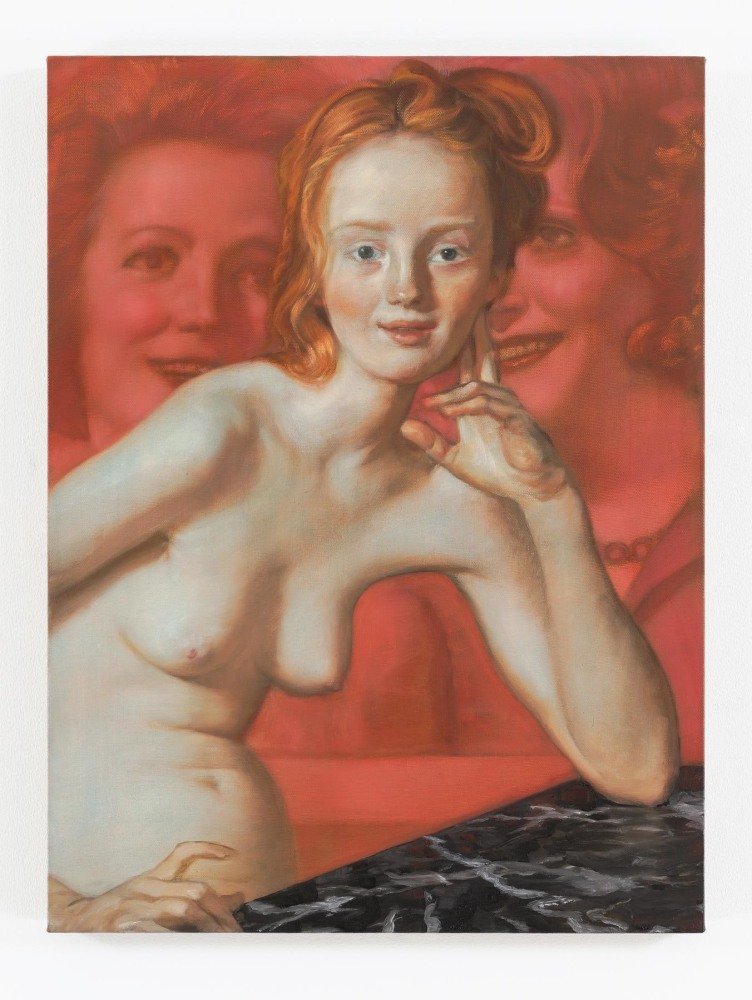 John Currin
Two Germans, 2014
Oil on canvas
32 x 24 inches / 81 x 61 cm
&amp;copy; John Currin
