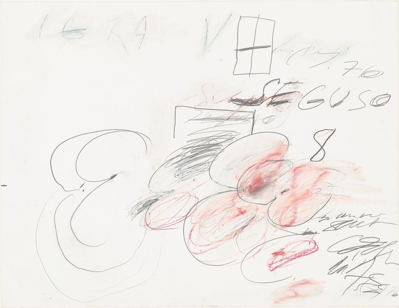 CY TWOMBLY
Seguso,&amp;nbsp;1976
Watercolor, crayon and pencil on paper
38.3 x 50 inches / 97.3 x 127 cm