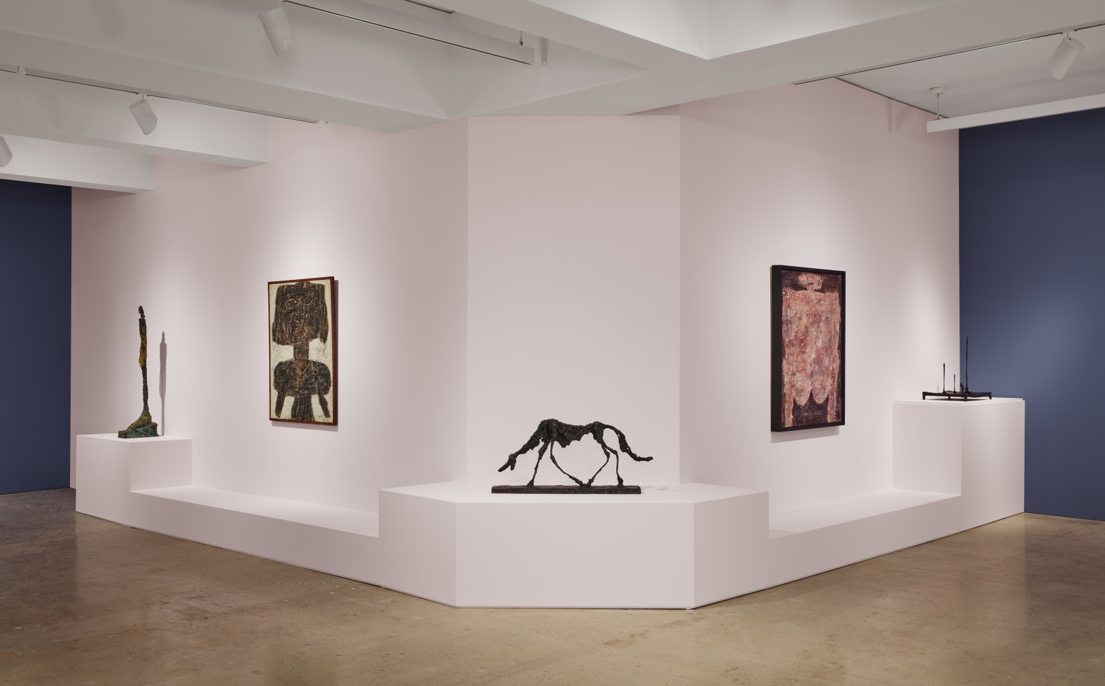 Installation view, &amp;ldquo;Dubuffet x Giacometti,&amp;rdquo; Nahmad Contemporary, New York, 2024. &amp;copy;️ Succession Alberto Giacometti / Artists Rights Society (ARS), NY 2024; &amp;copy;️ 2024 Artists Rights Society (ARS), New York / ADAGP, Paris. Photo by Tom Powel Imaging.