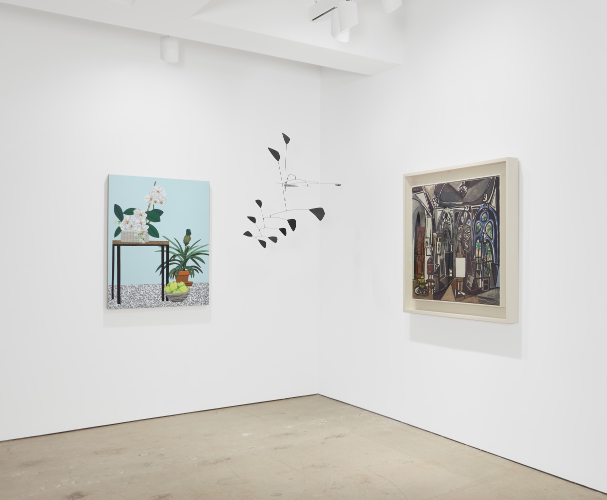 Installation view, Nahmad Contemporary. &amp;copy; Jonas Wood &amp;copy; Calder Foundation, New York. Picasso, Pablo &amp;copy; 2023 Estate of Pablo Picasso / Artists Rights Society (ARS), New York. Photography by Tom Powel Imaging.&amp;nbsp;
