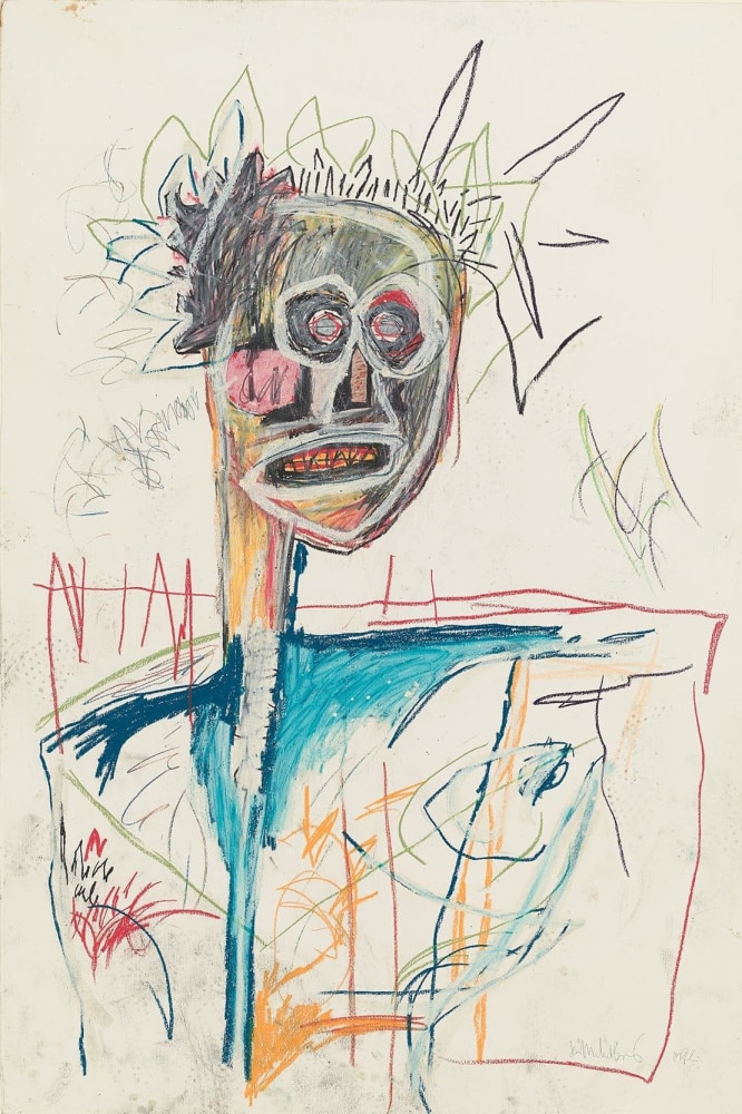 JEAN-MICHEL BASQUIAT
Untitled (Man with Hat),&amp;nbsp;1982
Oilstick on paper
63.5 x 44 inches / 161.3 x 111.8 cm