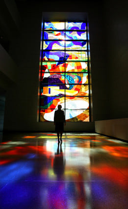 Untitled

2005

Stained glass

Young Federal Courthouse, Orlando, Florida (Leers Weinzapfel Associates, architects)