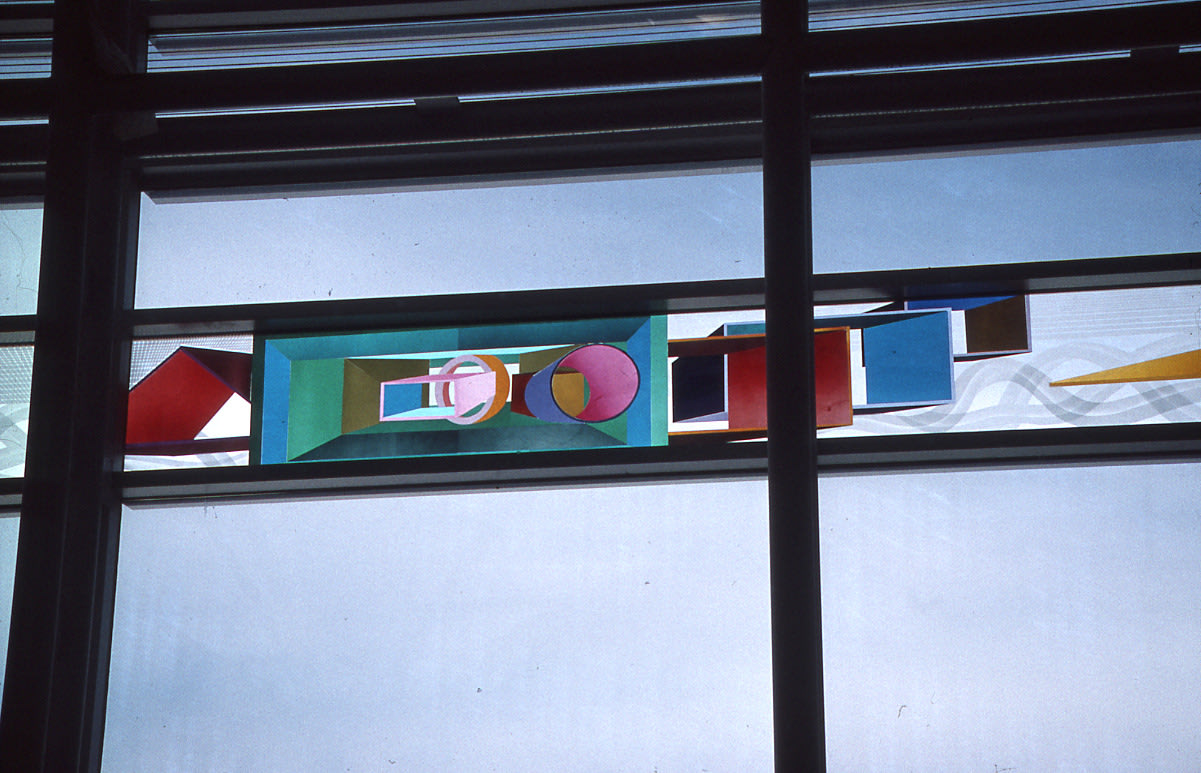 Gravity&amp;#39;s Rainbow (detail)

1996

Laminated and etched glass

2 x 440 feet

Ronald Reagan Washington National Airport, Washington, D.C. (Cesar Pelli, architect)