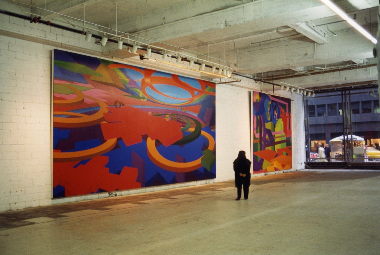 Three Installations of Al Held paintings at Madison Avenue and 57th Street, New York