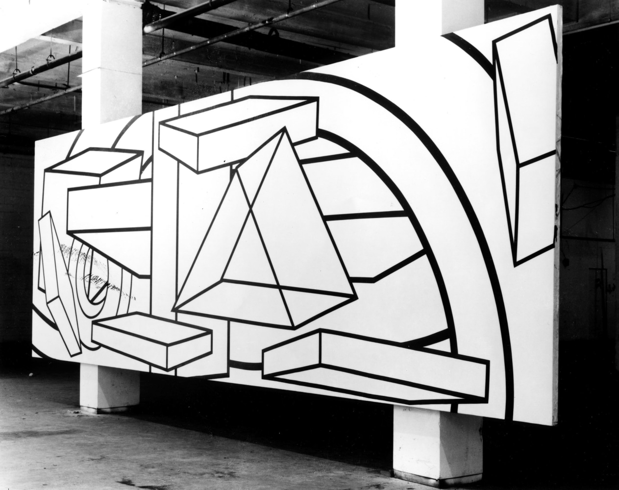 Three Installations of Al Held paintings at Madison Avenue and 57th Street, New York