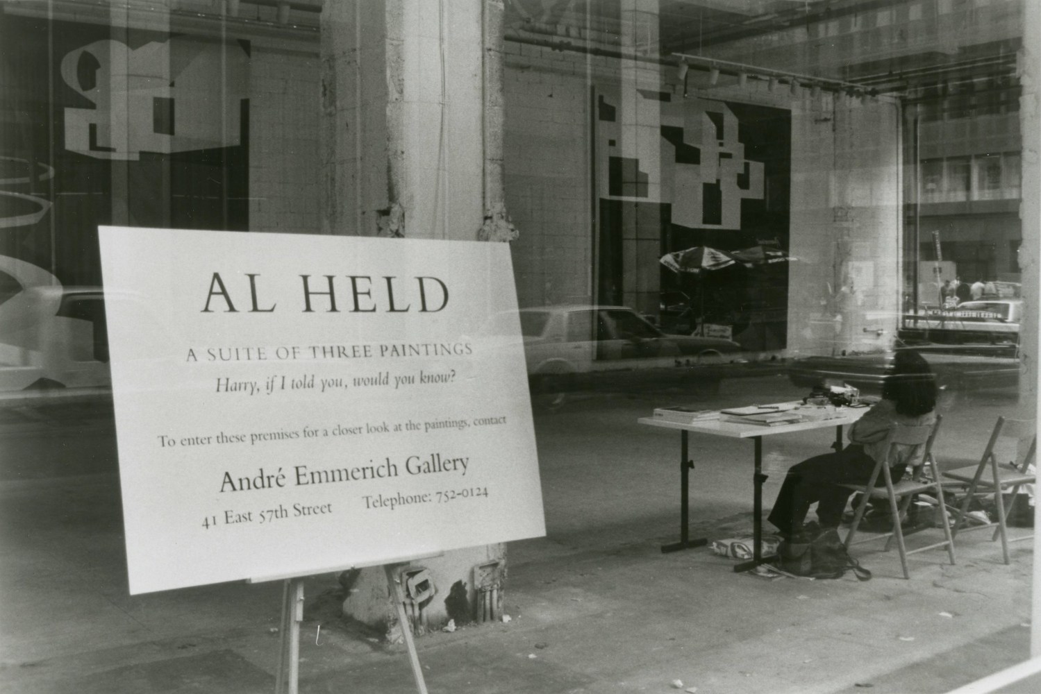 Three Installations of Al Held paintings at Madison Avenue and 57th Street, New York