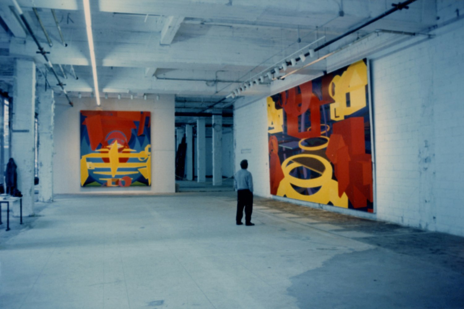Three Installations of Al Held paintings at Madison Avenue and 57th Street, New York