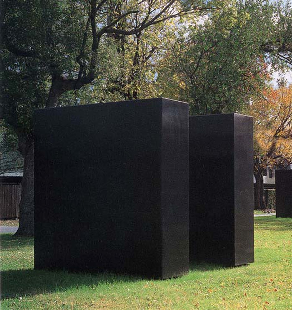 Steel, painted black
Overall: 8 x 8 x 8 ft. (243.8 &amp;times; 243.8 &amp;times; 243.8 cm), 2 units, each 8 &amp;times; 2 &amp;times; 8 ft. (243.8 &amp;times; 61 &amp;times; 243.8 cm), edition 1/3
The Menil Collection, Houston, TX
