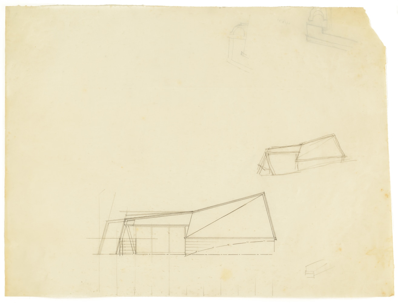 Elevation study, graphite on paper
16 5/8 &amp;times; 22 1/4 in. (42.2 &amp;times; 56.5 cm)