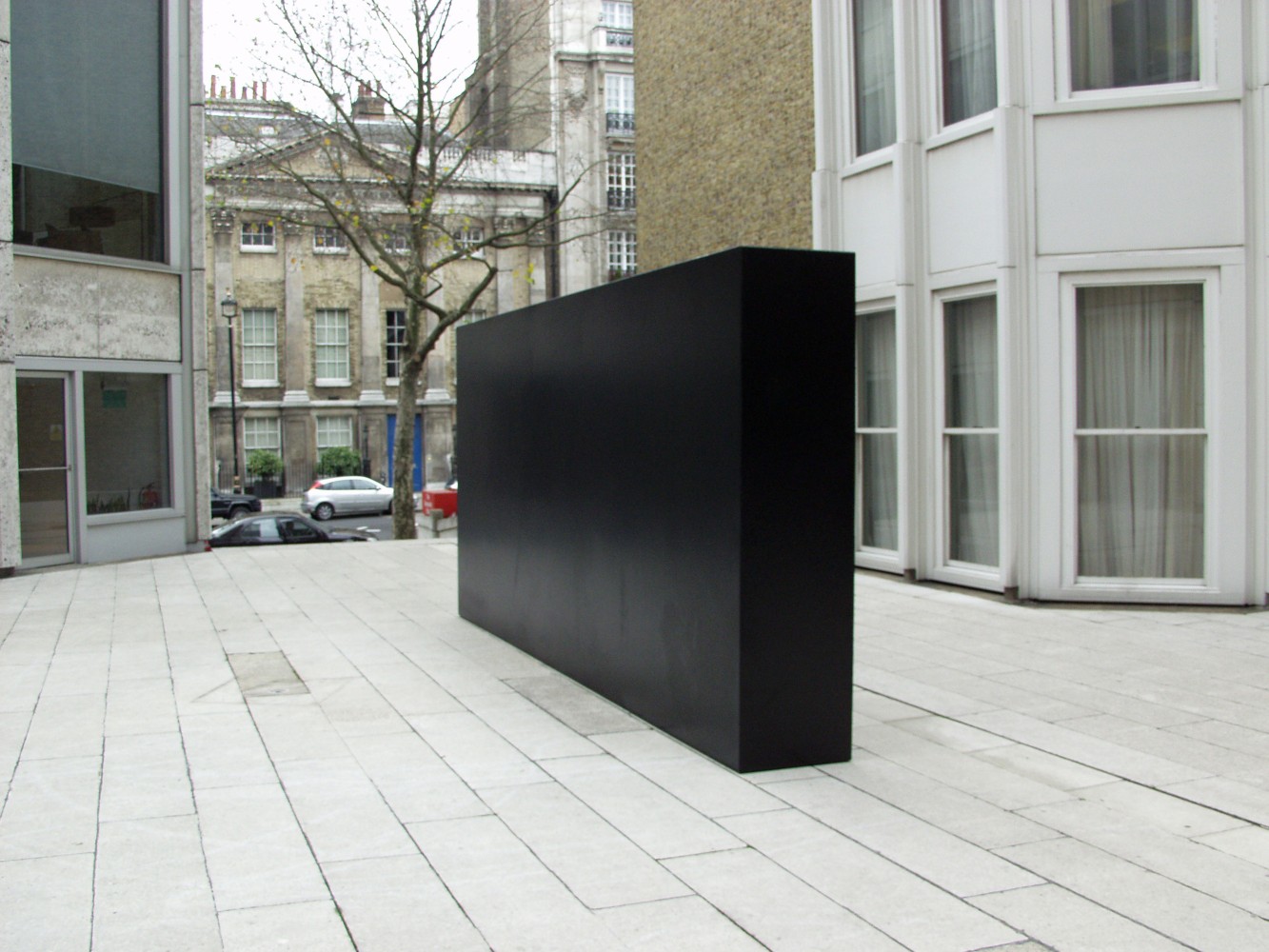 Steel, painted black
8 ft. &amp;times; 24 in. &amp;times; 18 ft. (243.8 &amp;times; 61 &amp;times; 548.6 cm), edition AP
Private collection