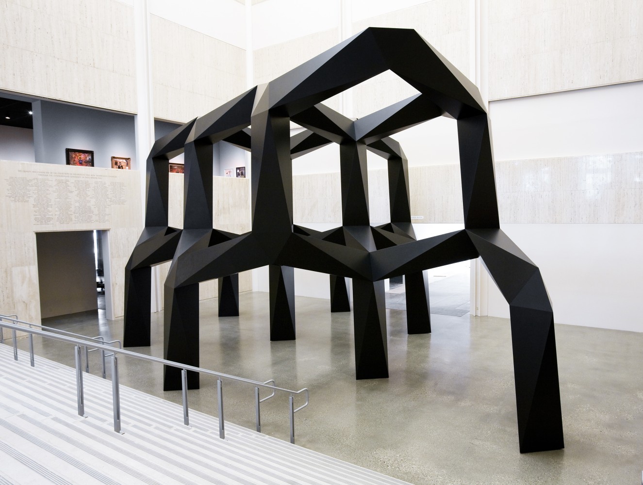 Aluminum, painted black
24 ft. 2 in. &amp;times; 47 ft. &amp;times; 33 ft. (7.37 &amp;times; 14.33 &amp;times; 10.06 m), edition 1/3
Los Angeles County Museum of Art
photo &amp;copy; Museum Associates/LACMA