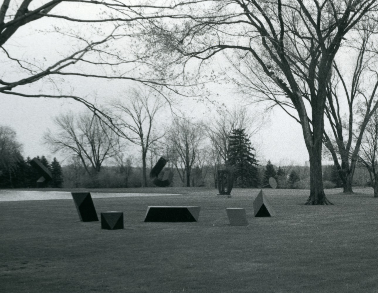 Steel, painted black
5 units, height range 23 in. to 451&amp;frasl;2&amp;nbsp;in., edition 2/5
Lynden Sculpture Garden, Milwaukee, WI