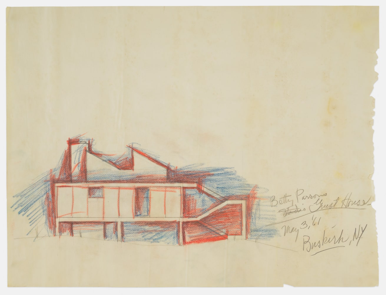 Sketch, colored pencil and graphite on paper
17 3/4 &amp;times; 23 5/8 in. (45.1 &amp;times; 60 cm)