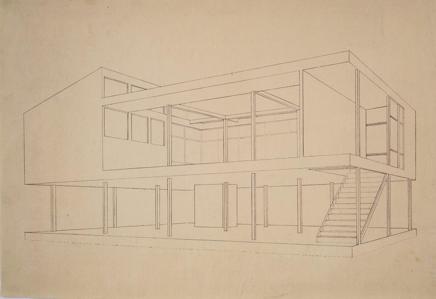 Perspective, graphite on paper
18 &amp;times; 24 in. (45.7 &amp;times; 61 cm)