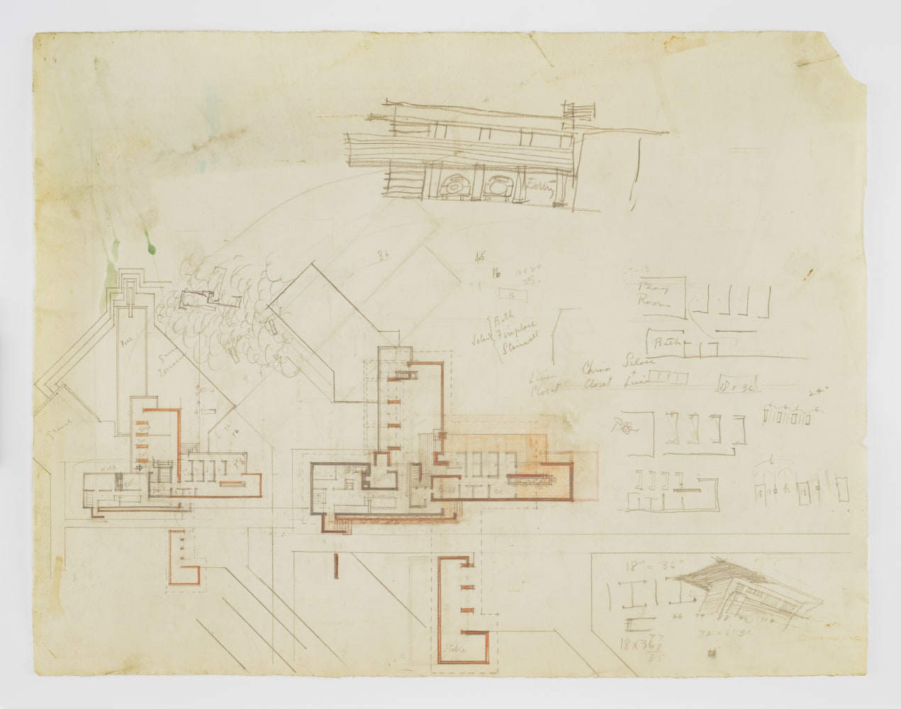 Composite sketch, ink, colored pencil, and graphite on paper
19 &amp;times; 24 5/8 in. (48.3 &amp;times; 62.5 cm)