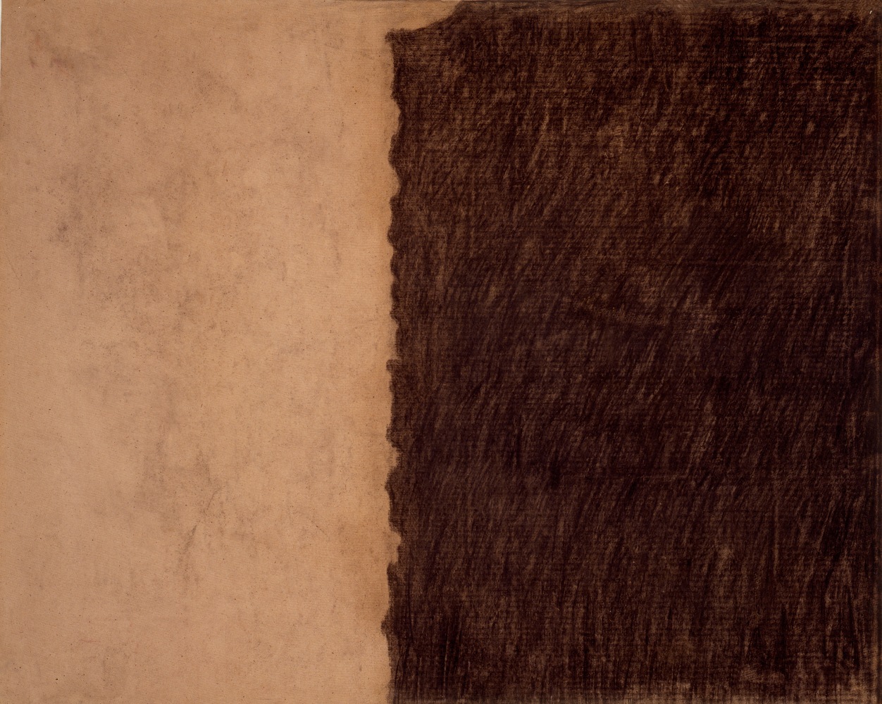 Untitled, 1953&amp;ndash;55
Charcoal on brown paper
31 3/4 &amp;times; 39 1/4 in. (80.6 &amp;times; 99.7 cm)
The Museum of Modern Art, New York