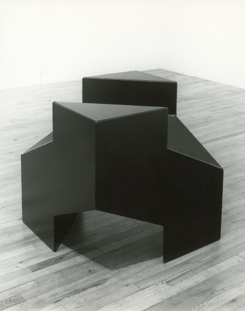 Steel, painted black
301&amp;frasl;2 x 421&amp;frasl;2 x 423&amp;frasl;4 in.&amp;nbsp;(77.5 &amp;times; 108 &amp;times; 108.6 cm), edition 3/6
Private collection