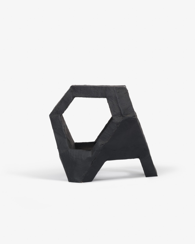Card stock, painted black
71&amp;frasl;4 x 8 x 8 in.&amp;nbsp;(18.4 &amp;times; 20.3 &amp;times; 20.3 cm)