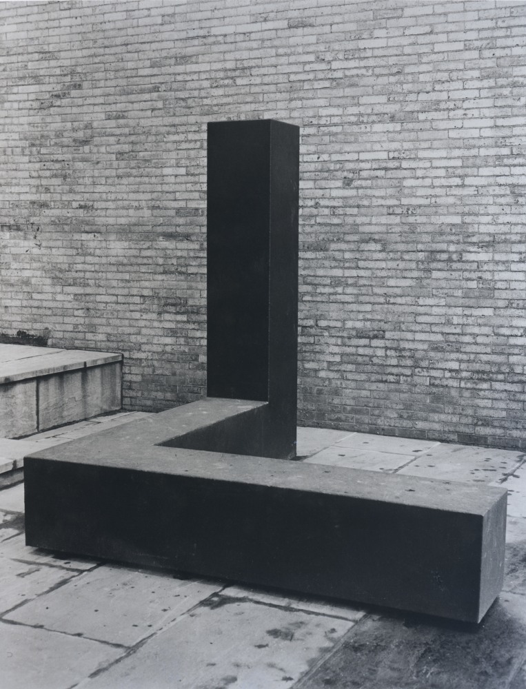 Steel, oiled finish
6 ft. 8 in. x&amp;nbsp;6 ft. 8 in. x&amp;nbsp;6 ft. 8 in.&amp;nbsp;(203.2 &amp;times; 203.2 &amp;times; 203.2 cm), edition 1/3
Primary Structures: Younger American and British Sculptors, The Jewish Museum, New York, 1966