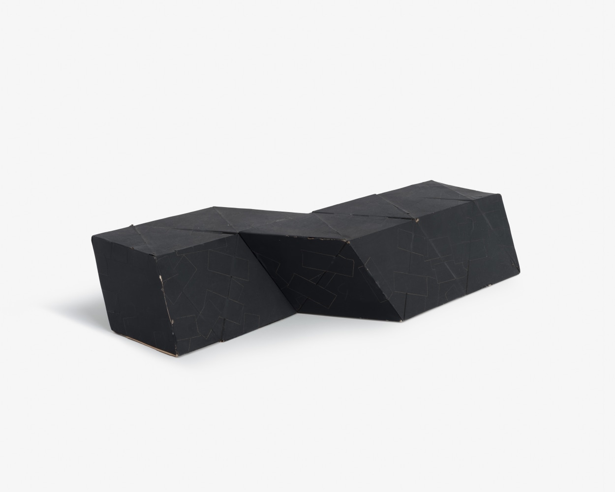 Card stock, painted black
3 1/2 &amp;times; 16 1/2 &amp;times; 8 1/4 in. (8.9 &amp;times; 41.9 &amp;times; 21 cm)